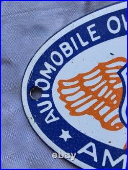 Vintage Aaa Automobile Owners Association Of America Porcelain Sign