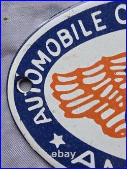 Vintage Aaa Automobile Owners Association Of America Porcelain Sign