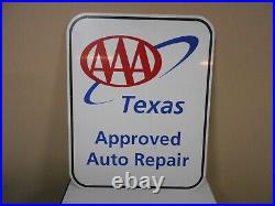 Vintage Aaa Texas Approved Auto Repair Advertising Sign