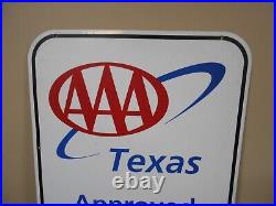 Vintage Aaa Texas Approved Auto Repair Advertising Sign
