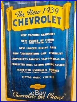 Vintage Advertising Collectible X-large Chevrolet Dealership antique Banner 1939