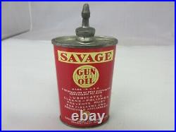 Vintage Advertising Savage Gun Handy Oiler Oil Auto Tin Can 922-z