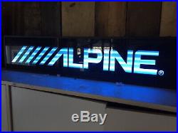 Vintage Alpine Mobile Audio Dealership Car Stereo NEON lighted Sign