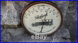 Vintage Antique Car Packard Advertising Thermometer Petroliana