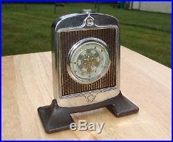 Vintage Antique Lincoln Motor Car Radiator Executive Waltham Desk Clock RARE