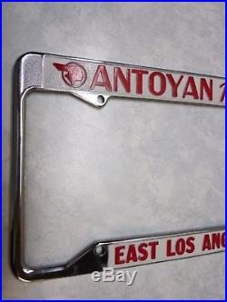 Vintage Antoyan Pontiac Dealer E. Los Angeles, CA License Plate Frame NOS 1950's