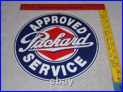 Vintage Approved Packard Service 11 1/4 Porcelain Metal Car Gasoline & Oil Sign