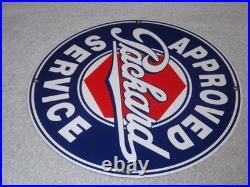 Vintage Approved Packard Service 11 1/4 Porcelain Metal Car Gasoline & Oil Sign