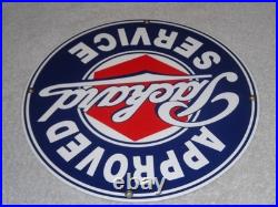 Vintage Approved Packard Service 11 1/4 Porcelain Metal Car Gasoline & Oil Sign