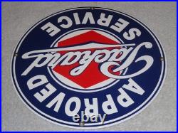 Vintage Approved Packard Service 11 1/4 Porcelain Metal Car Gasoline & Oil Sign