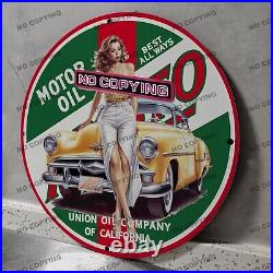 Vintage Aristo Motor Oil Car Porcelain Sign Gas Station Garge Advertising Oil