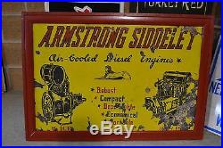 Vintage Armstrong Siddeley Diesel Engines Sign with Frame Advertising