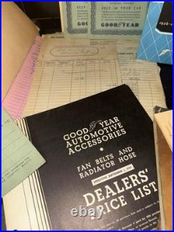 Vintage Art Deco Era Automobile Advertising Goodyear Tires Dealer Paperwork