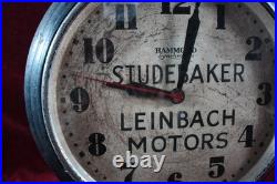 Vintage Art Deco Studebaker Dealership Advertising Clock Advertising Working