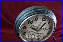 Vintage Art Deco Studebaker Dealership Advertising Clock Advertising Working