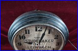 Vintage Art Deco Studebaker Dealership Advertising Clock Advertising Working