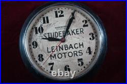 Vintage Art Deco Studebaker Dealership Advertising Clock Advertising Working