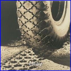 Vintage Art Photograph Automobile Tire on Sand Possibly Advertising Framed