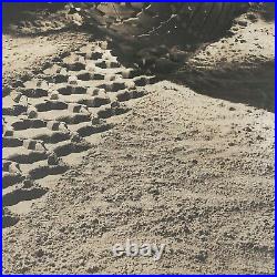 Vintage Art Photograph Automobile Tire on Sand Possibly Advertising Framed