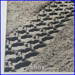 Vintage Art Photograph Automobile Tire on Sand Possibly Advertising Framed