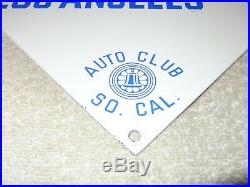 Vintage Auto Club Of Southern California 12 Porcelain Metal Gasoline & Oil Sign