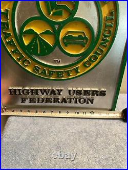 Vintage Auto Dealers Traffic Safety Council Highway Users Federation Ad Sign