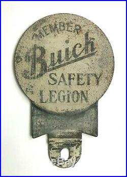 Vintage Auto License Plate Topper-buick Safety Legion-1920's-30's-advertising