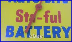 Vintage Auto-Lite Sta Ful Battery Round Thermometer