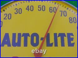 Vintage Auto-Lite Sta Ful Battery Round Thermometer