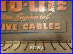 Vintage Auto-lite Automotive Cable Sign Display