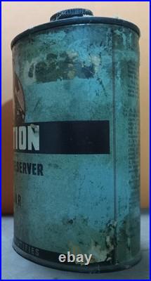 Vintage Automobile Top Protection Gas Oil Can Tin Sign Advertising Kalamazoo MI