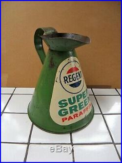 Vintage Automobilia Regent Super Green Paraffin Pourer/jug Oil Can 1/2 Gallon