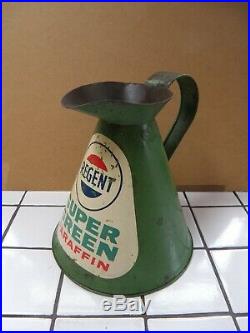 Vintage Automobilia Regent Super Green Paraffin Pourer/jug Oil Can 1/2 Gallon
