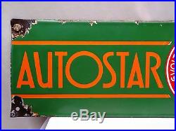 Vintage Autostar Batteries Old Enamel Porcelain Sign Antique American Collectibl