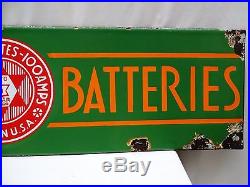 Vintage Autostar Batteries Old Enamel Porcelain Sign Antique American Collectibl