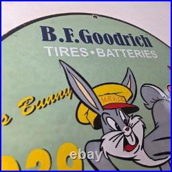 Vintage B. F. Goodrich Tires Porcelain Sign Old Auto Car Mechanic Gas Pump Sign