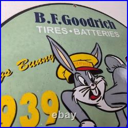 Vintage B. F. Goodrich Tires Porcelain Sign Old Auto Car Mechanic Gas Pump Sign