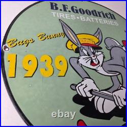 Vintage B. F. Goodrich Tires Porcelain Sign Old Auto Car Mechanic Gas Pump Sign