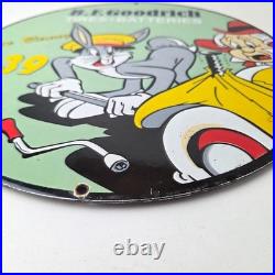 Vintage B. F. Goodrich Tires Porcelain Sign Old Auto Car Mechanic Gas Pump Sign