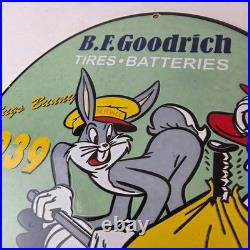 Vintage B. F. Goodrich Tires Porcelain Sign Old Auto Car Mechanic Gas Pump Sign