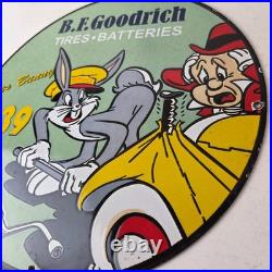 Vintage B. F. Goodrich Tires Porcelain Sign Old Auto Car Mechanic Gas Pump Sign