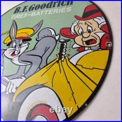 Vintage B. F. Goodrich Tires Porcelain Sign Old Auto Car Mechanic Gas Pump Sign