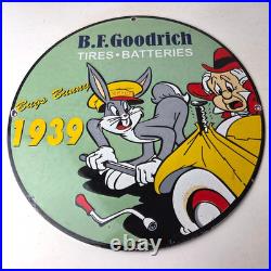 Vintage B. F. Goodrich Tires Porcelain Sign Old Auto Car Mechanic Gas Pump Sign