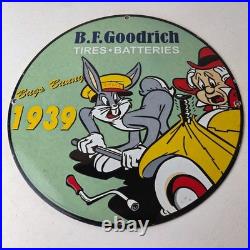 Vintage B. F. Goodrich Tires Porcelain Sign Old Auto Car Mechanic Gas Pump Sign