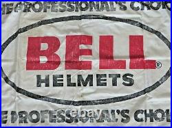 Vintage BELL HELMETS Race Advertising Flag Banner-Motorcycle, BMX, Auto Racing