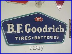 Vintage BF Goodrich Sign Single Sided Antique 1950's Garage Auto Man Cave Car