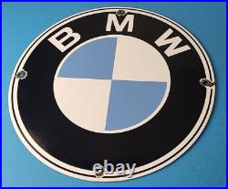 Vintage BMW Automobiles Sign Porcelain International Garage Shop Gas Pump Sign