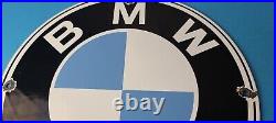 Vintage BMW Automobiles Sign Porcelain International Garage Shop Gas Pump Sign