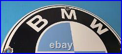 Vintage BMW Automobiles Sign Porcelain International Garage Shop Gas Pump Sign