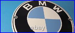 Vintage BMW Automobiles Sign Porcelain International Garage Shop Gas Pump Sign